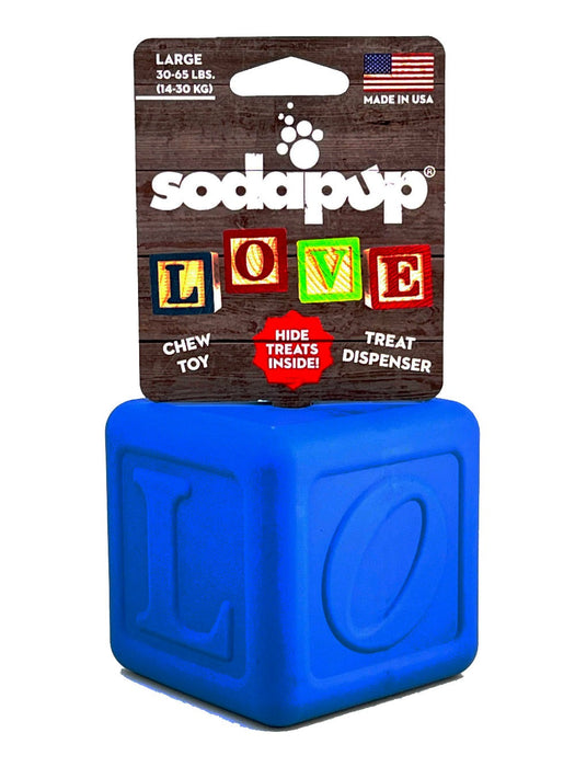 SodaPup Love Cube eDispenser Durable Rubber Chew Toy & Treat Dispenser