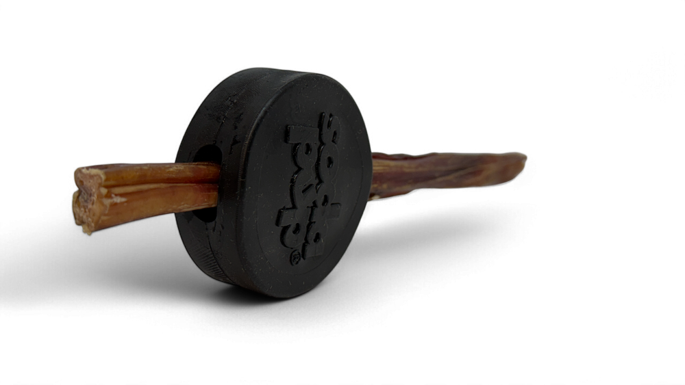 SodaPup Hockey Puck Durable PUP-X Rubber Treat Holder and Chew Toy