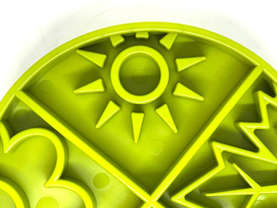 SodaPup Four Seasons Design eTray Enrichment Shallow Slow Feeder Dog Bowl