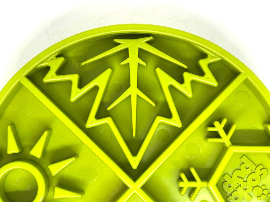 SodaPup Four Seasons Design eTray Enrichment Shallow Slow Feeder Dog Bowl