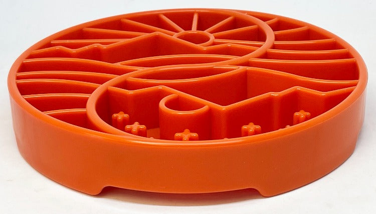 SodaPup Sun and Moon Design eTray Enrichment Shallow Slow Feeder Dog Bowl