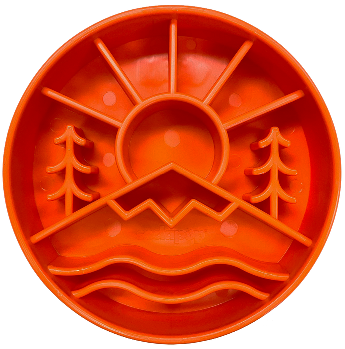 SodaPup Great Outdoors Design eBowl Enrichment Slow Feeder Bowl for Dogs