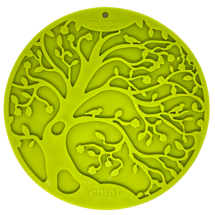 SodaPup Tree of Life Design eMat Enrichment Lick Mat With Suction Cups