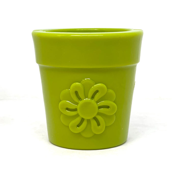 SodaPup Large Flower Pot Durable PUP-X Rubber eCup Treat Dispenser & Enrichment Toy