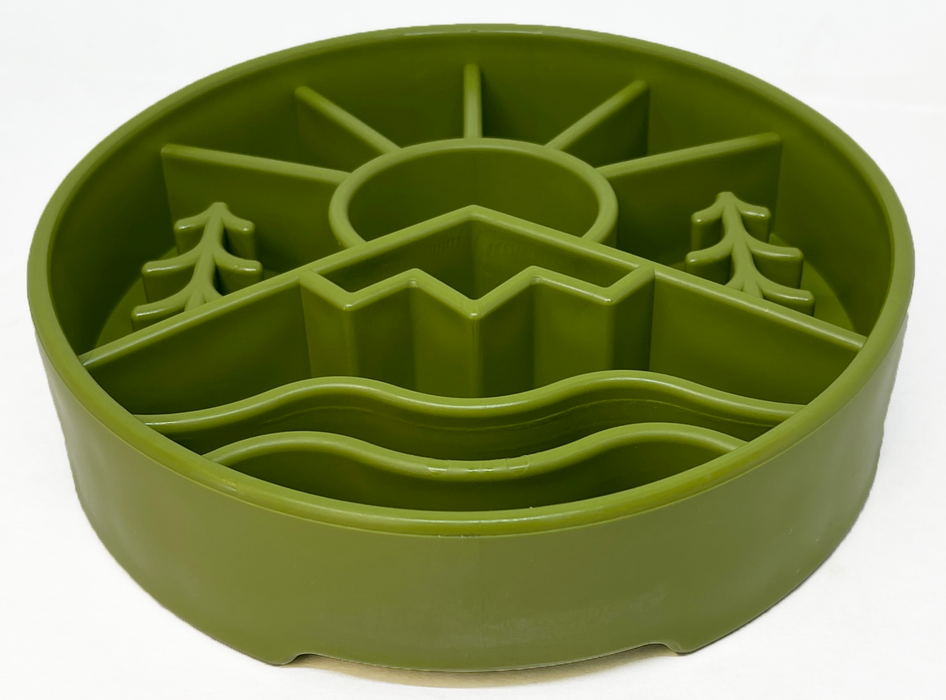 SodaPup Great Outdoors Design eBowl Enrichment Slow Feeder Bowl for Dogs
