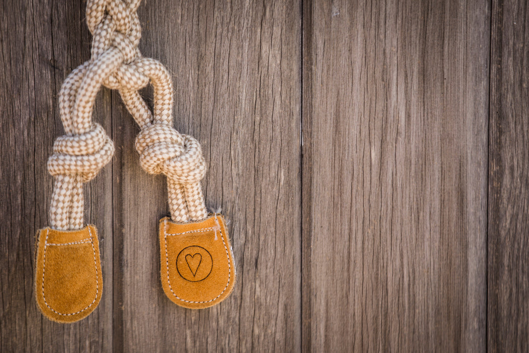 HuggleHounds Dilly Duck Natural Rope Knottie® Dog Toy, Large (9mm Diameter)