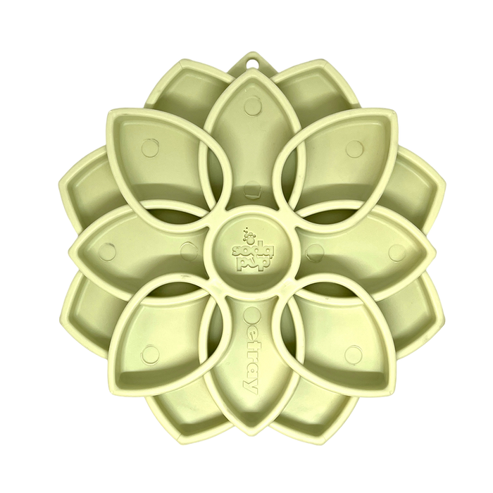 SodaPup Mandala Softie eTray Enrichment Shallow Slow Feeder Dog Bowl with Suction Cups