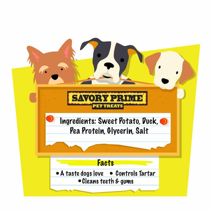 Savory Prime Natural Jerky Treats Sweet Potato & Duck 8 oz
