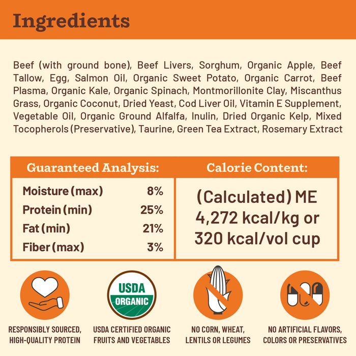 Primal Pet Foods - Primal Pet Foods Beef Recipe Kibble in the Raw Dog Food
