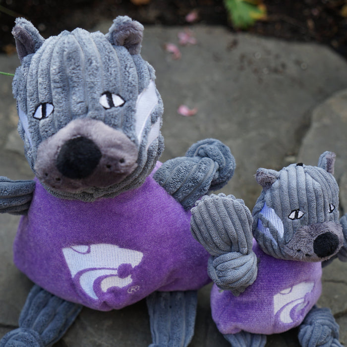 HuggleHounds NCAA Kansas State University, Willie the Wildcat Knottie® Plush Dog Toy