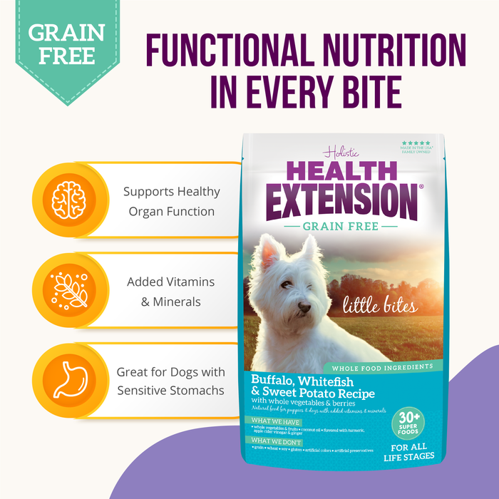 Health Extension Grain Free Buffalo, Whitefish & Sweet Potato Little Bites Recipe - 4 - Image 11