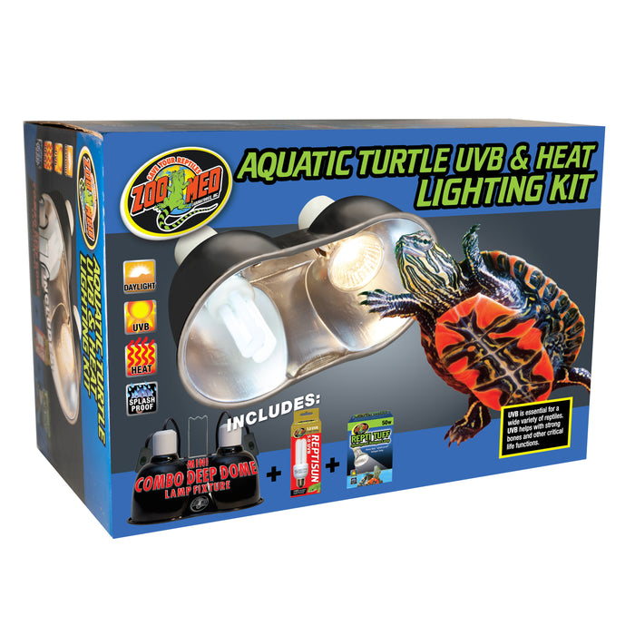 Zoo Med Aquatic Turtle UVB & Heat Lighting Kit 1ea