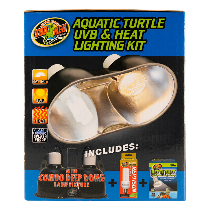 Zoo Med Aquatic Turtle UVB & Heat Lighting Kit 1ea