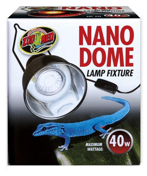 Zoo Med Nano Dome Lamp Fixture Black 4 in