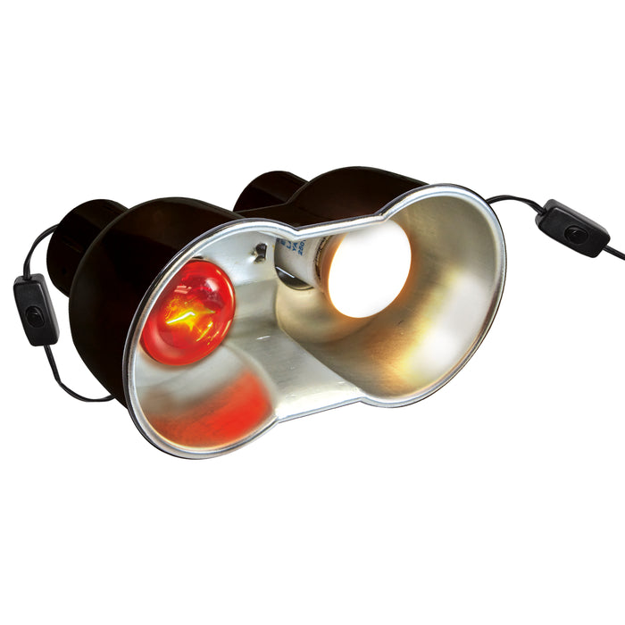 Zoo Med Nano Combo Dome Lamp Fixture Black 8 in x 4 in