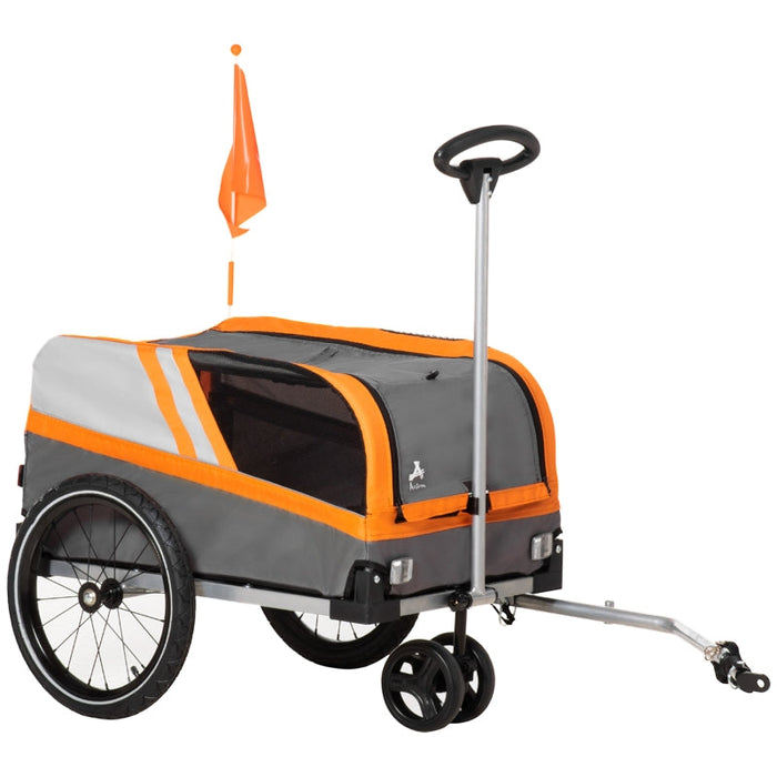 Furr Baby Gifts Pet Bike Trailer 2-in-1 Travel Stroller