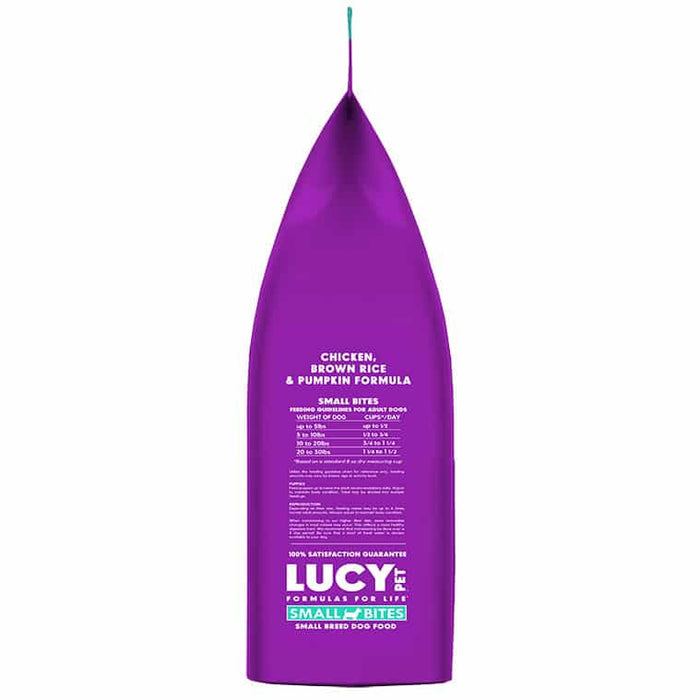 Lucy Pet Products Small Bites LID Dry Dog Food Chicken, Brown Rice & Pumpkin 4.5lbs