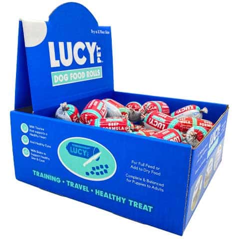 Lucy Pet Products Dog Food Roll Beef Display 2.75oz 36ct (Pack of 36)