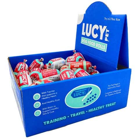 Lucy Pet Products Dog Food Roll Beef Display 2.75oz 36ct (Pack of 36)