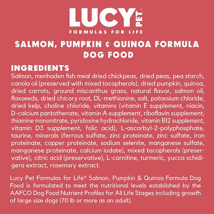 Lucy Pet Products Formula for Life L.I.D. Dry Dog Food Salmon, Pumpkin & Quinoa 4.5lb