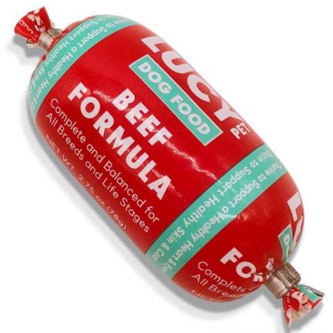 Lucy Pet Products Dog Food Roll Beef Display 2.75oz 36ct (Pack of 36)