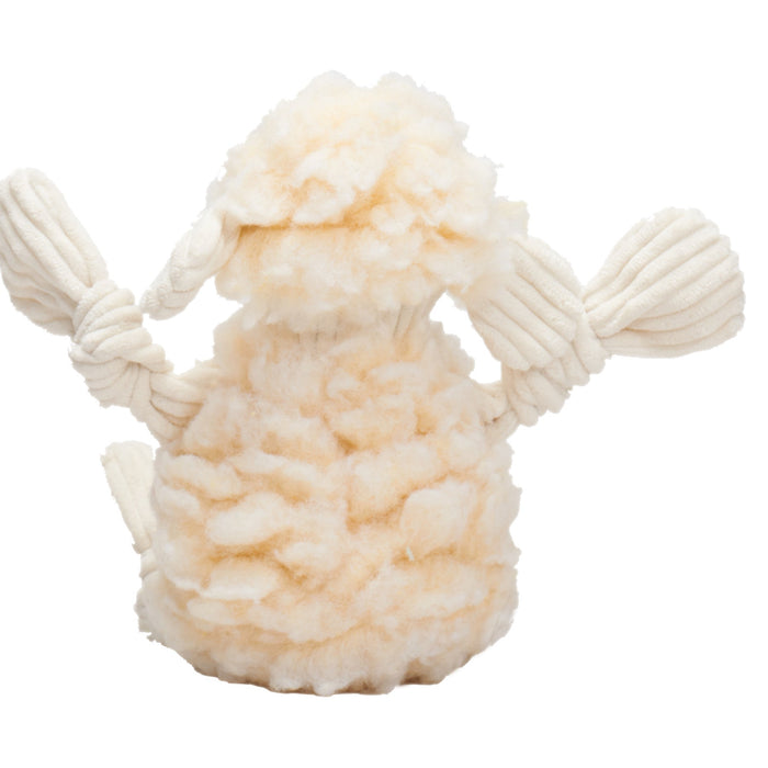 HuggleHounds Louise Lamb HuggleFleece® FlufferKnottie™ Plush Dog Toy