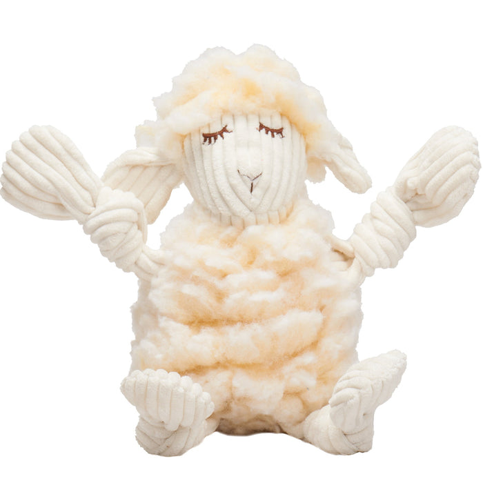 HuggleHounds Louise Lamb HuggleFleece® FlufferKnottie™ Plush Dog Toy
