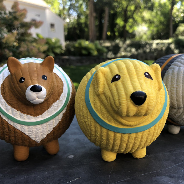 HuggleHounds Assorted Ruff-Tex® HuggleMutt™ Latex Balls Dog Toys, (Pack of 3) Large