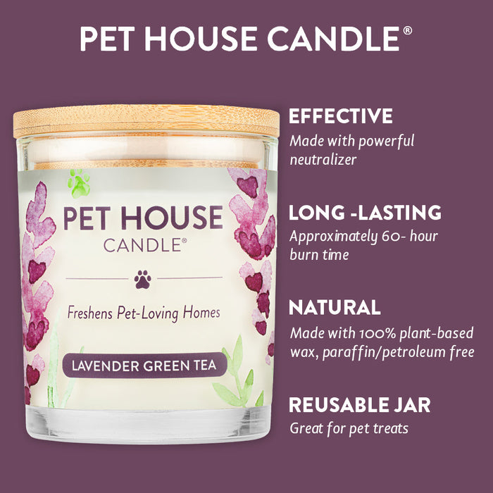 One Fur All Lavender Green Tea Candle