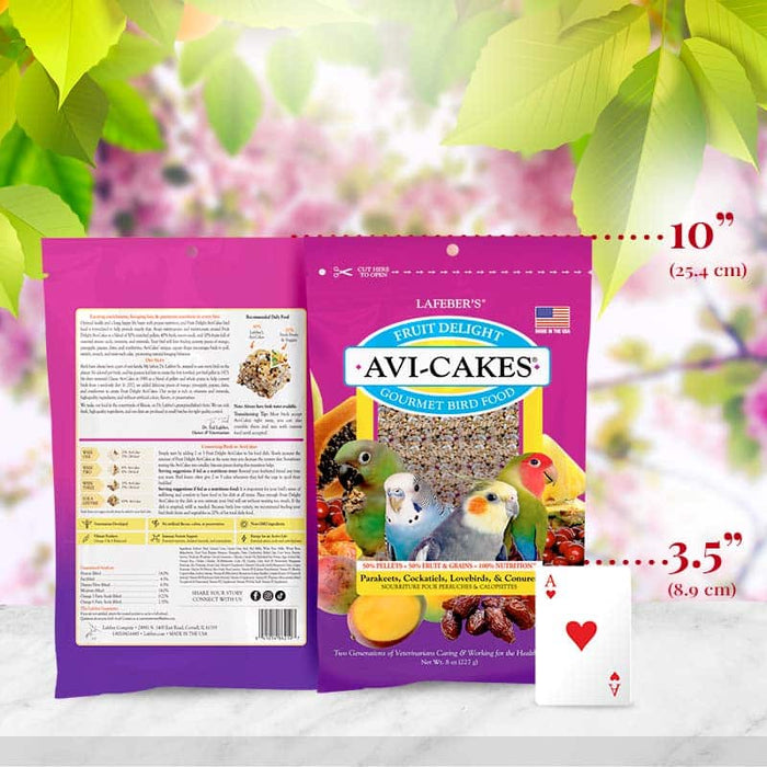 Lafeber Company Fruit Delight Avi-Cakes Small Birds Treat 8oz