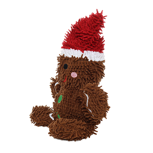 Mighty Microfiber Ball Medium Gingerbread Man Hat Dog Toy