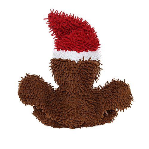 Mighty Microfiber Ball Medium Gingerbread Man Hat Dog Toy
