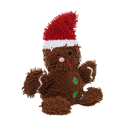 Mighty Microfiber Ball Medium Gingerbread Man Hat Dog Toy