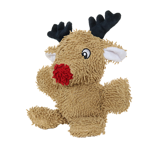Mighty Microfiber Ball Medium Reindeer Dog Toy