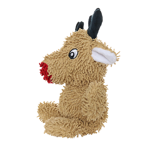 Mighty Microfiber Ball Medium Reindeer Dog Toy