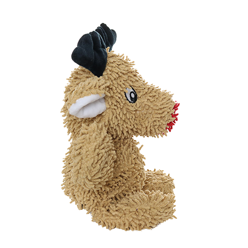 Mighty Microfiber Ball Medium Reindeer Dog Toy