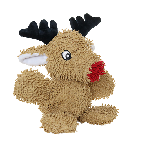Mighty Microfiber Ball Medium Reindeer Dog Toy