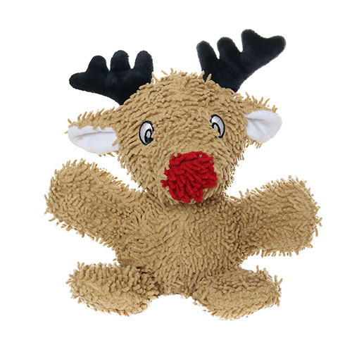 Mighty Microfiber Ball Medium Reindeer Dog Toy