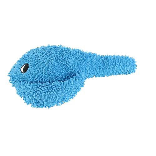 Mighty Microfiber Ball Medium Stingray Blue Dog Toy