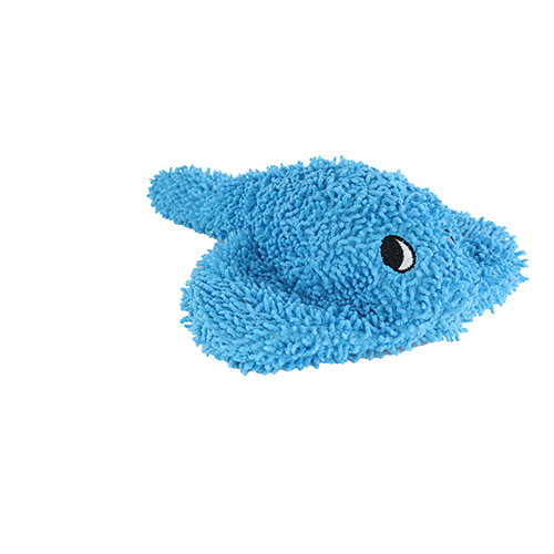 Mighty Microfiber Ball Medium Stingray Blue Dog Toy
