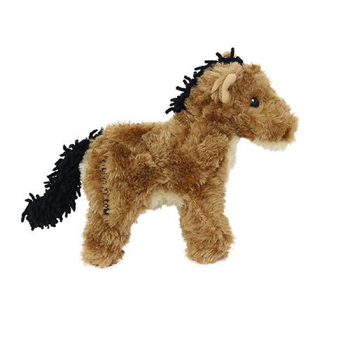 Mighty Junior Farm Horse Plush Dog Toy