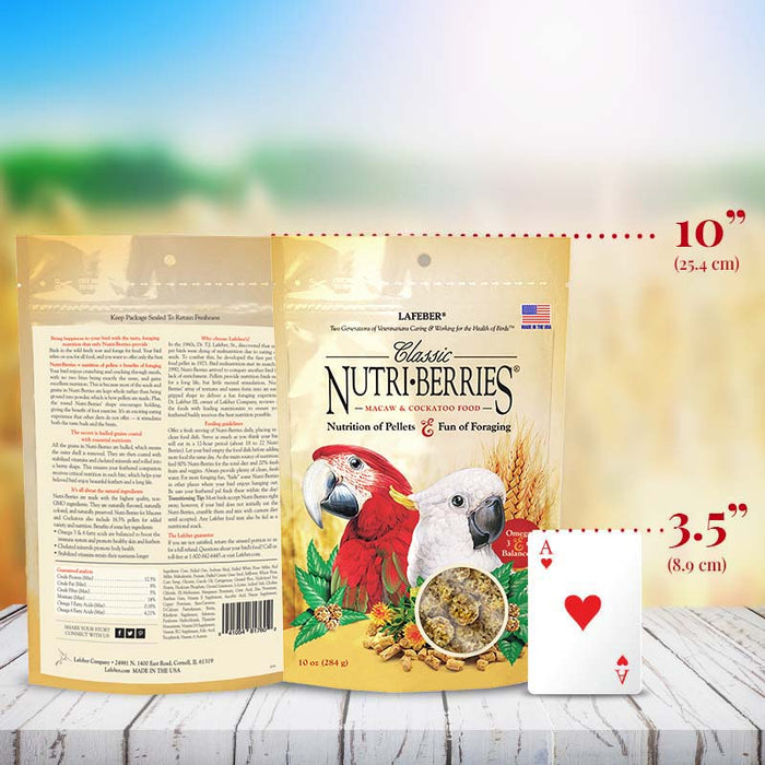 Lafeber Company Classic Nutri-Berries Macaw & Cockatoo Food 10oz