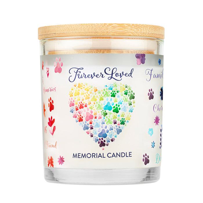 One Fur All Furever Loved Memorial Candle