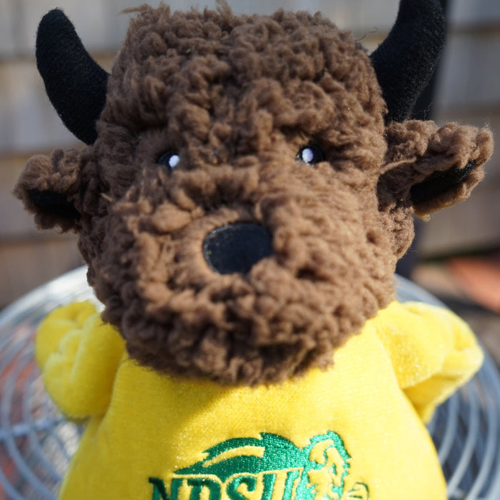 HuggleHounds NCAA North Dakota State University, Thundar The Bison Knottie® Plush Dog Toy