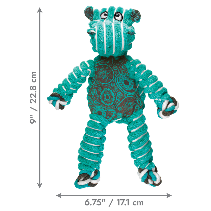 KONG Floppy Knots Hippo Dog Toy Green SM/MD - 1 - Image 5