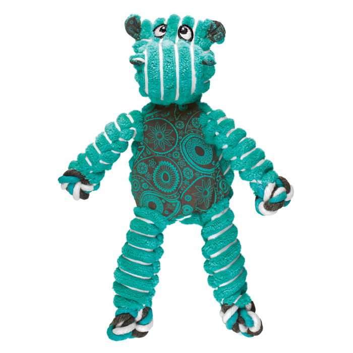 KONG Floppy Knots Hippo Dog Toy Green SM/MD - 3 - Image 5
