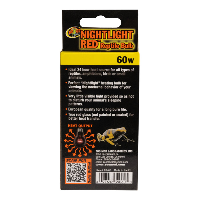Zoo Med Nightlight Red Reptile Bulb Red 60 Watt