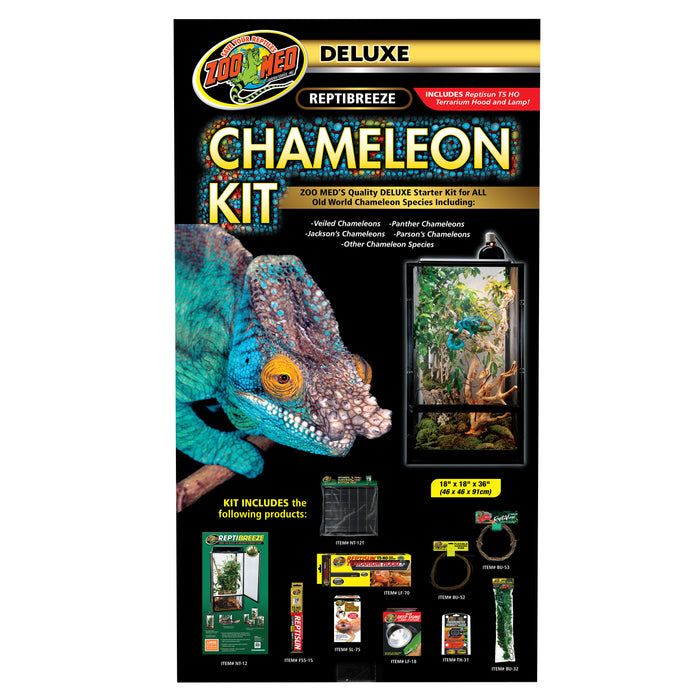 Zoo Med ReptiBreeze Deluxe Chameleon Starter Kit 18in X 18in X 36in