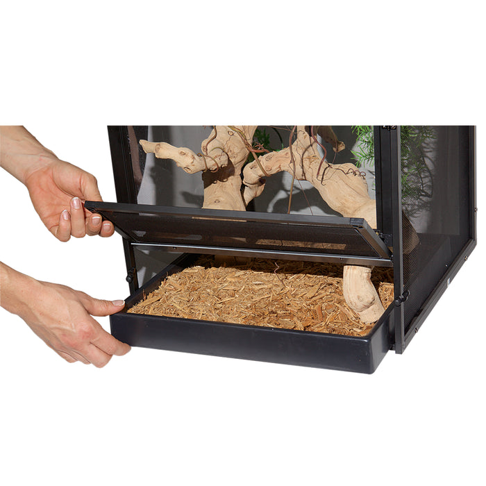 Zoo Med ReptiBreeze Substrate Bottom Tray Black 24 in x 24 in