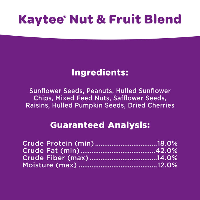 Kaytee Wild Bird Food Nut & Fruit Blend, Stand Up Pouch, 5 Pounds